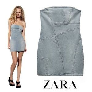 Zara denim mini dress
